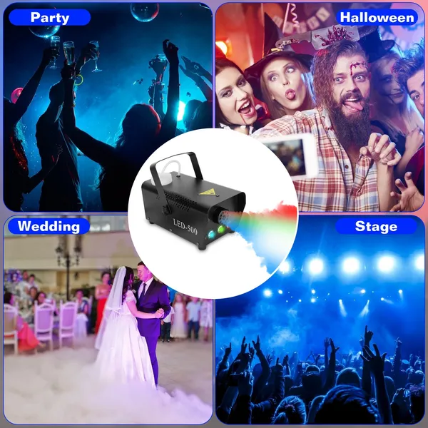 400W Fog Machine RGB LED Party Club DJ Fogger Rapid Heating Remote Control Wedding Stage Smoke Machine photo 6