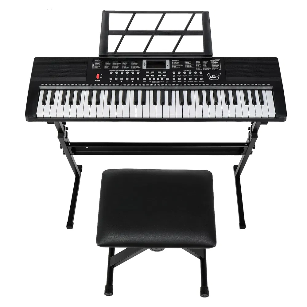Do Not Sell On Amazon GEP-110 61 Key Keyboard With Piano Stand, Piano Bench, Built In Speakers, Headphone, Microphone, Music Rest, LED Screen, 3 Teaching Modes For Beginners photo 6