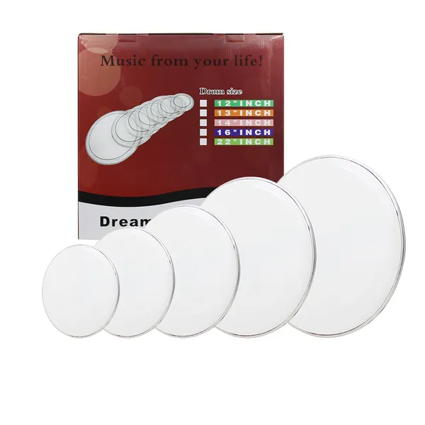 Drum Heads - 22', 16', 14', 13', 12' - White photo 5