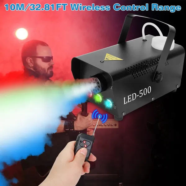 400W Fog Machine RGB LED Party Club DJ Fogger Rapid Heating Remote Control Wedding Stage Smoke Machine photo 5