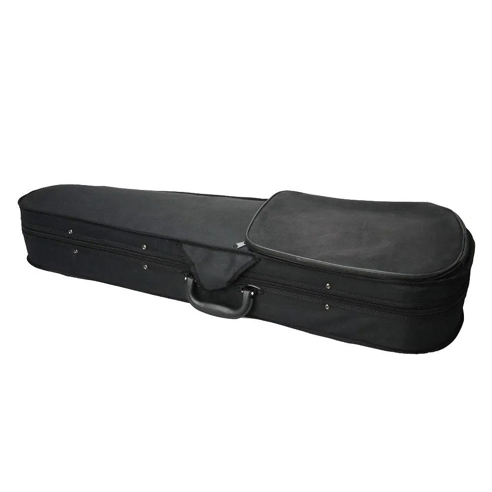 Durable Cloth Fluff Triangle Shape Case With Silver Gray Lining For 4&4 Violin Black photo 5