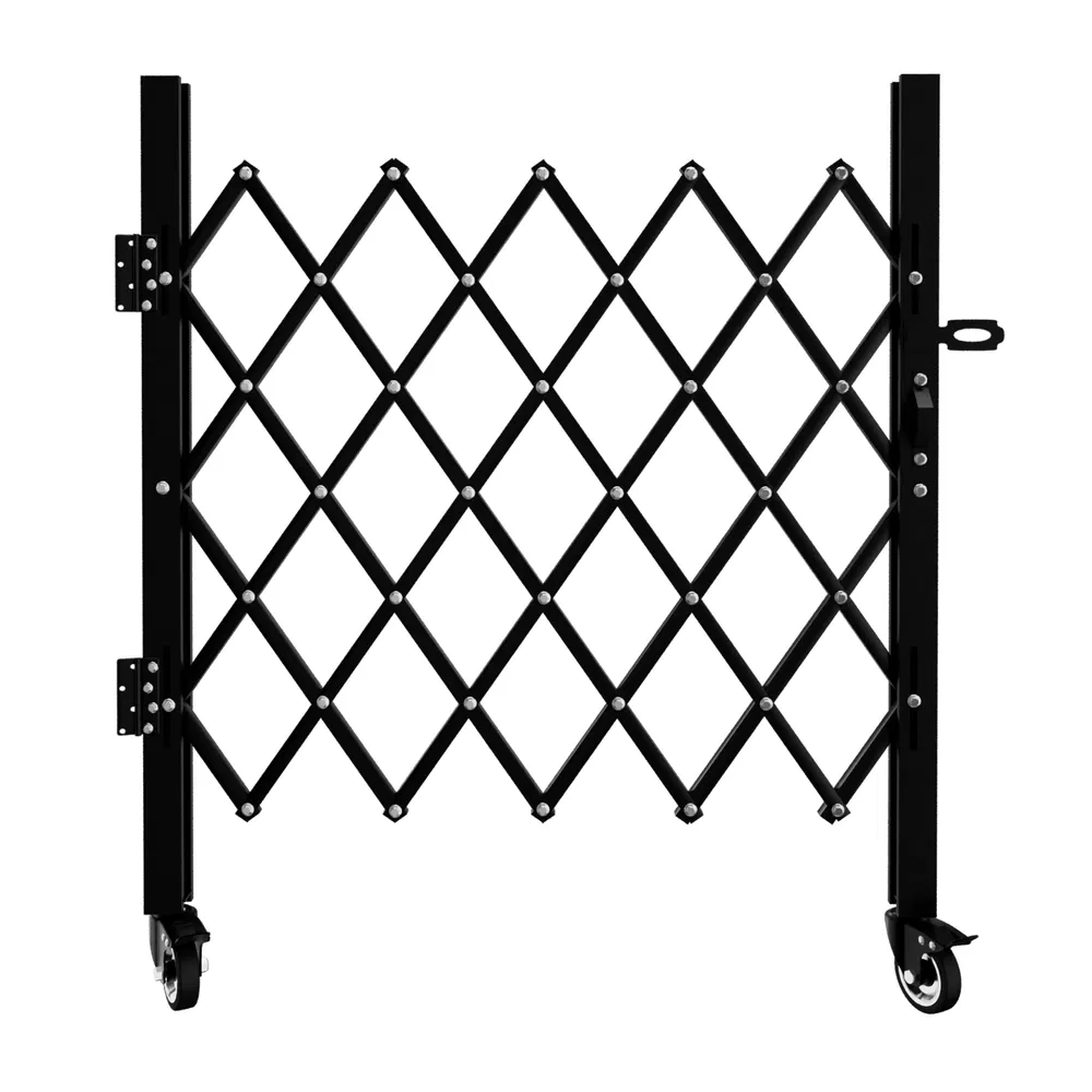 Foldable Security Gate, Expandable Safety Barrier With 360' Swivel Casters Lockable Design, Portable Mobile Rolling Barricade For Garage, Warehouse, Driveway And Pool Areas - 51.57' H X 74' W photo 5