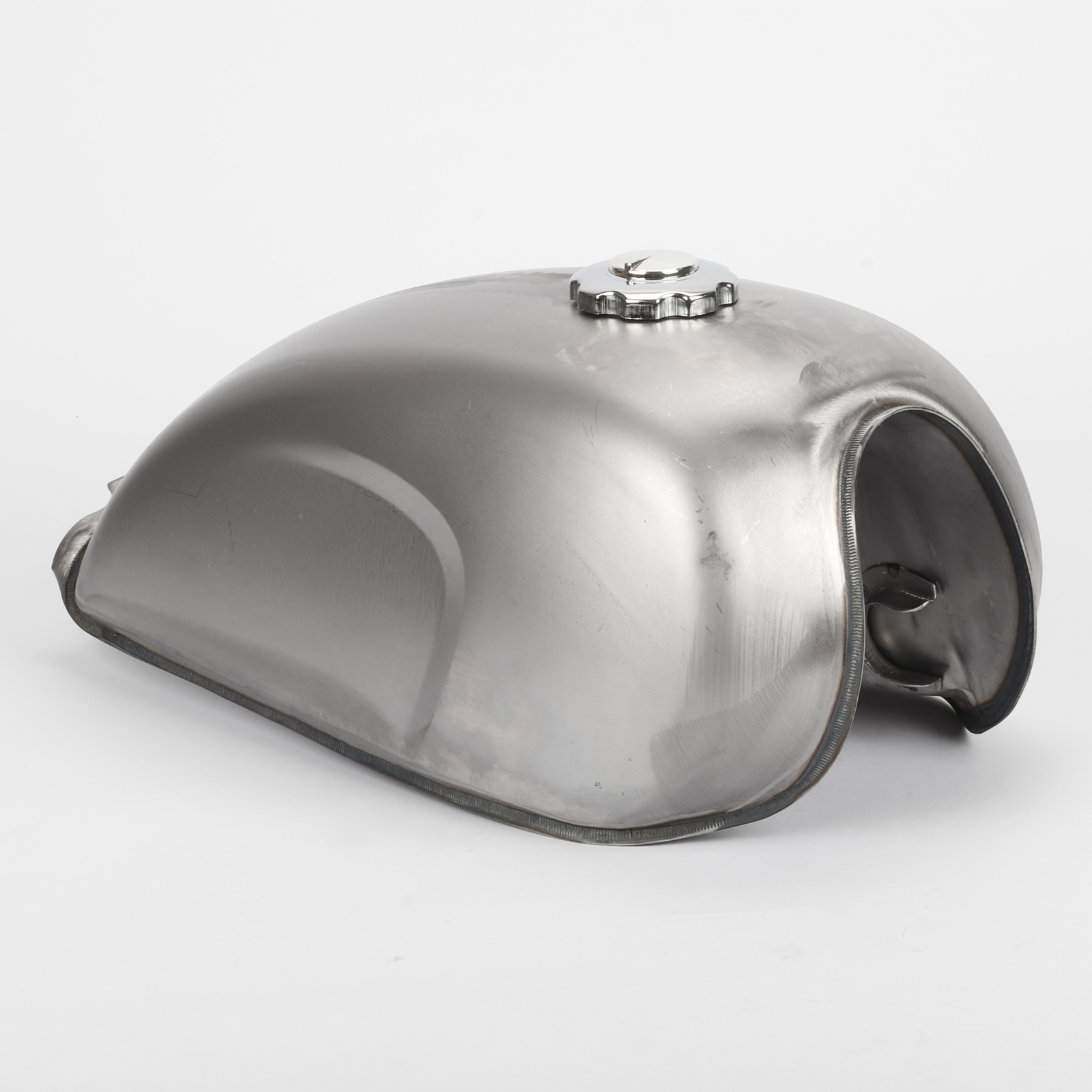 Universal Silver Cafe Racer Fuel Gas Tank 9L 2.4 Gallons Modified Fuel Tank photo 3