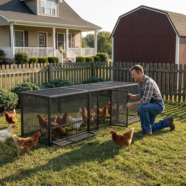 83"Thickened Chicken Coop Durable Pigeon Cage Outdoor Use Comfortable Poultry Cage For Home Breeding Easy-to-Install Design With Strong Load-Bearing Chicken Duck Goose Breeding photo 1