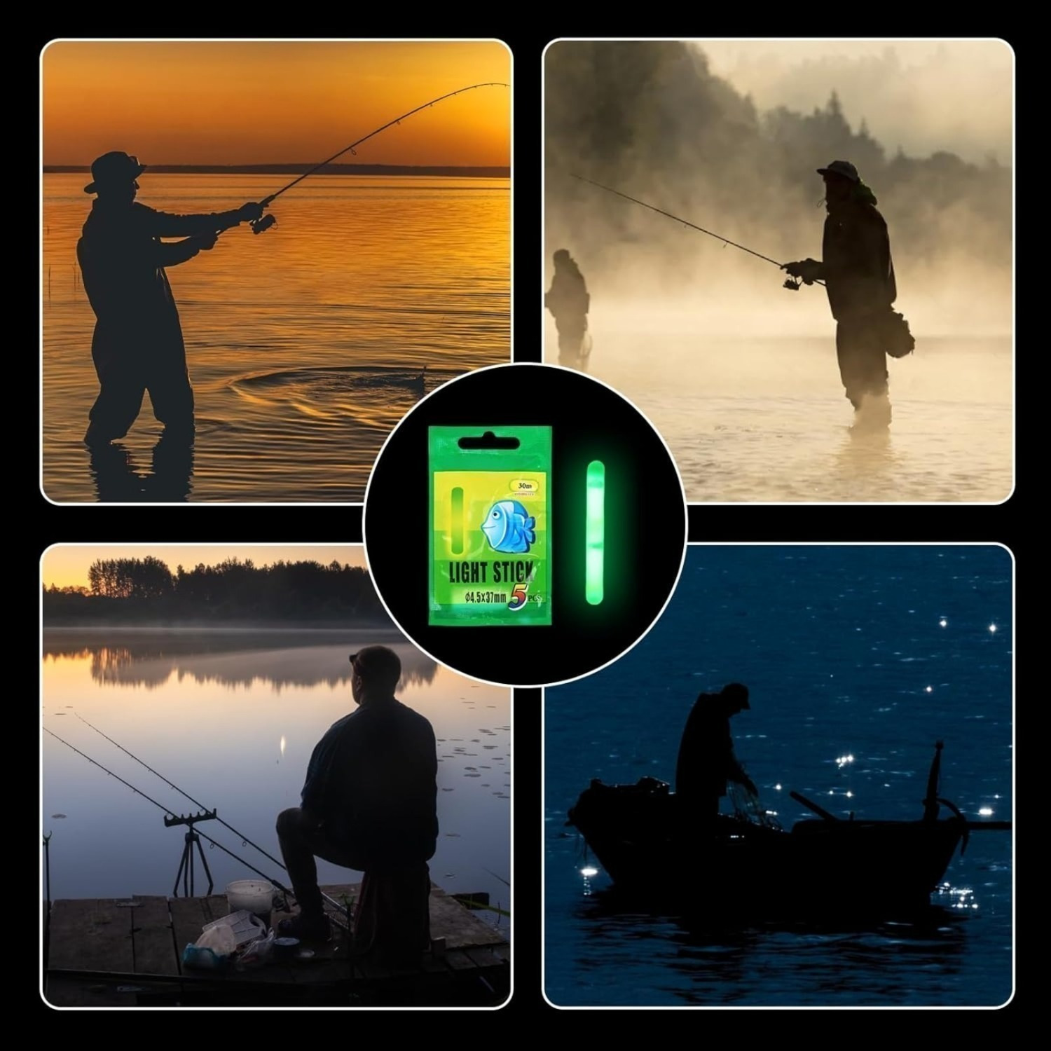 Set Of 50 Fishing Glow Sticks, 30 Meters Long, For Night Fishing And Deep-Sea Fishing Kits photo 2