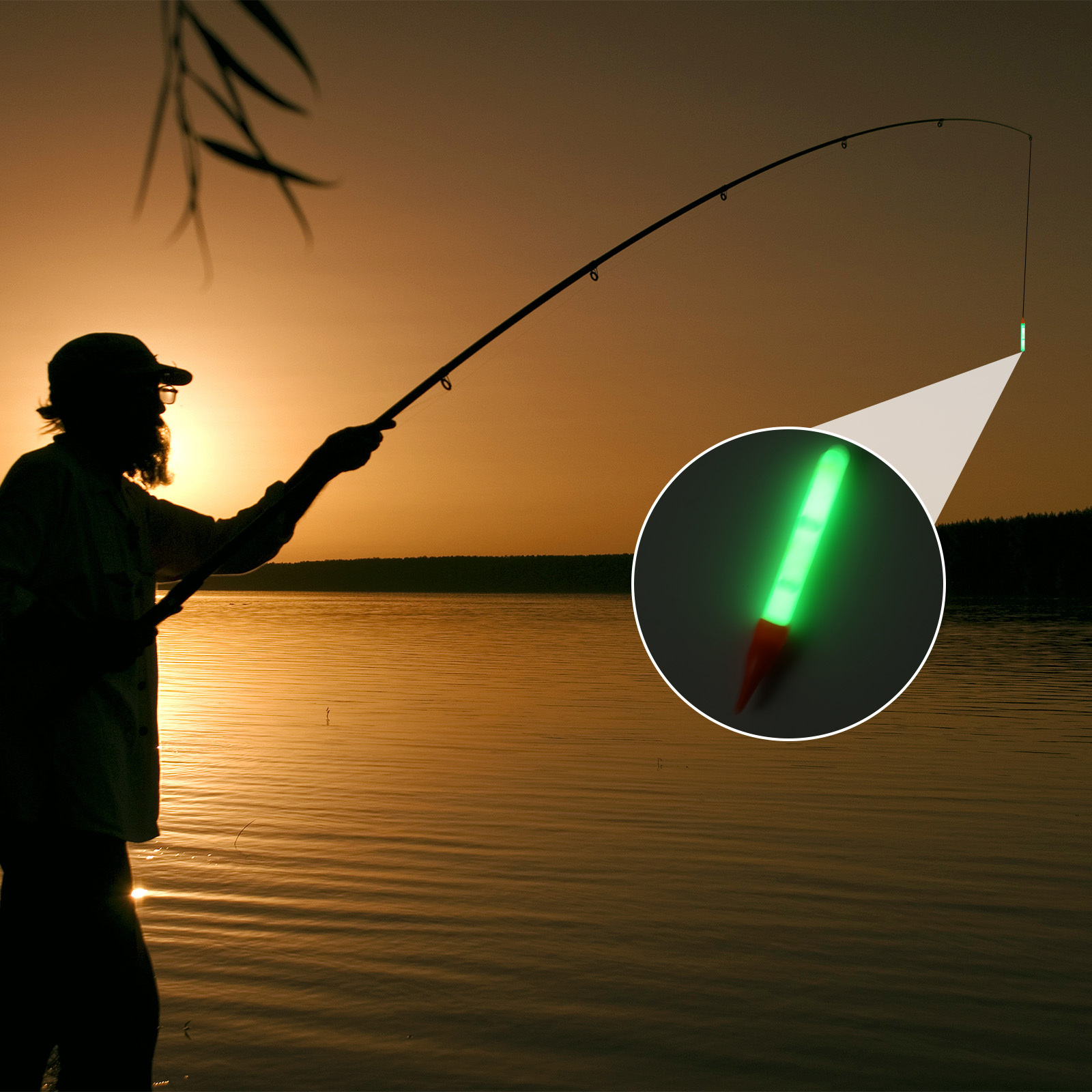 Fishing Glow Sticks, 50-Piece Set - 50-piece Set For Twilight Activities - Party Supplies Set photo 2