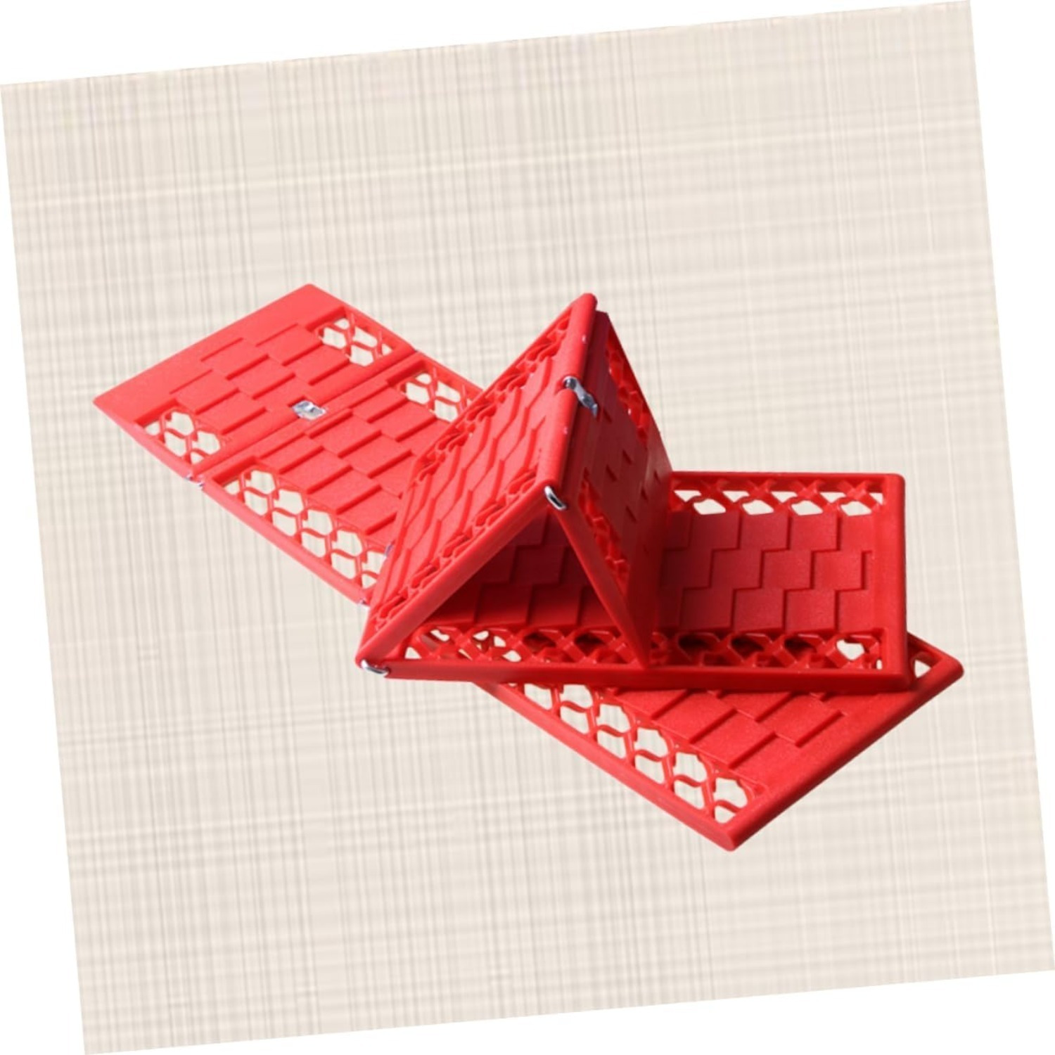 Red Snow Vehicle Folding Board, Red Foldable Recovery Mat For Snowmobiles, Sturdy Traction Aid For Stuck Vehicles,Emergency Board For Deep-Snow Rescue,Practical Recovery Board For Winter Adventure photo 4
