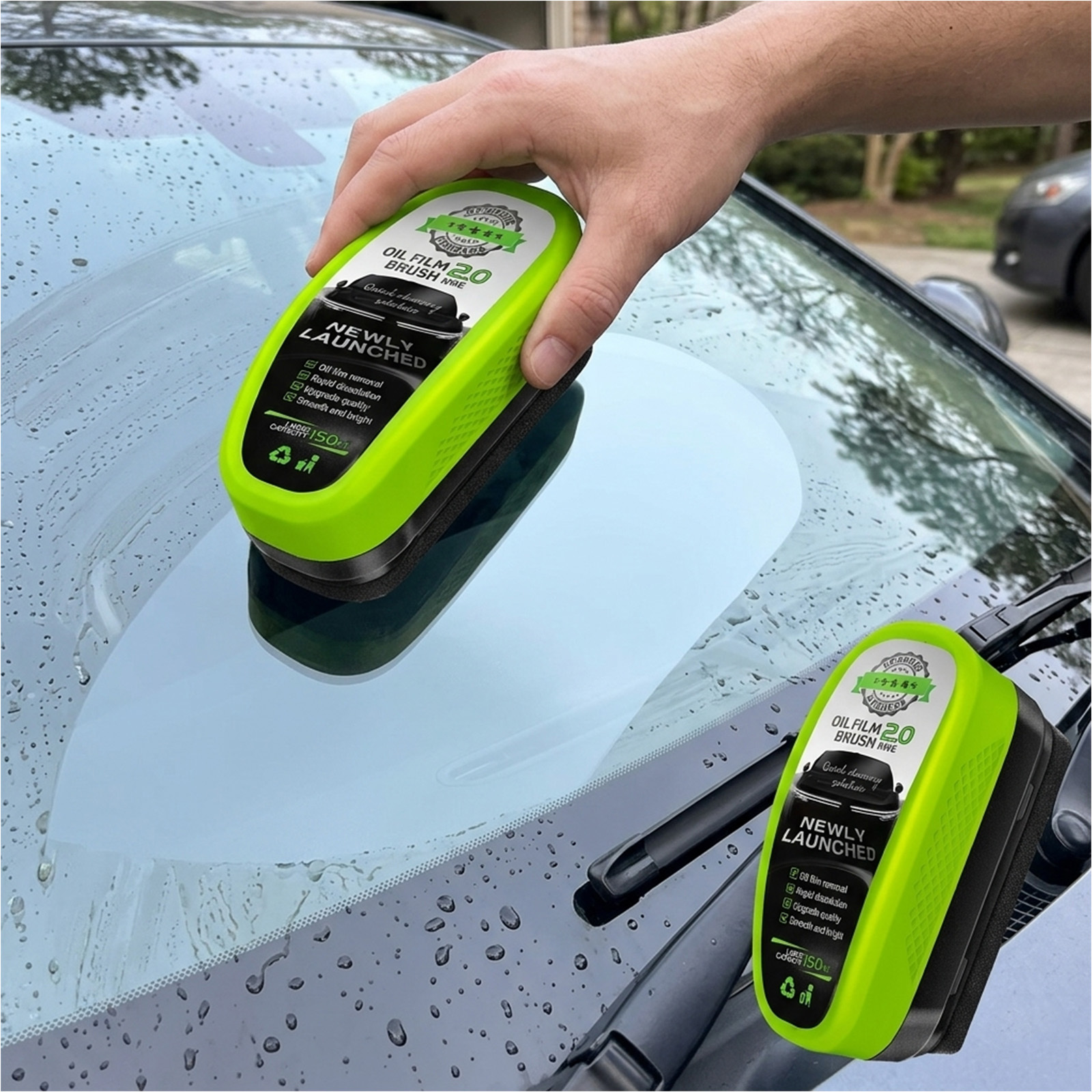 Car Brush Set, 2-Piece Windshield Cleaner Set, Handy Cleaning Tool For Interior And Exterior Use—Accessories photo 1