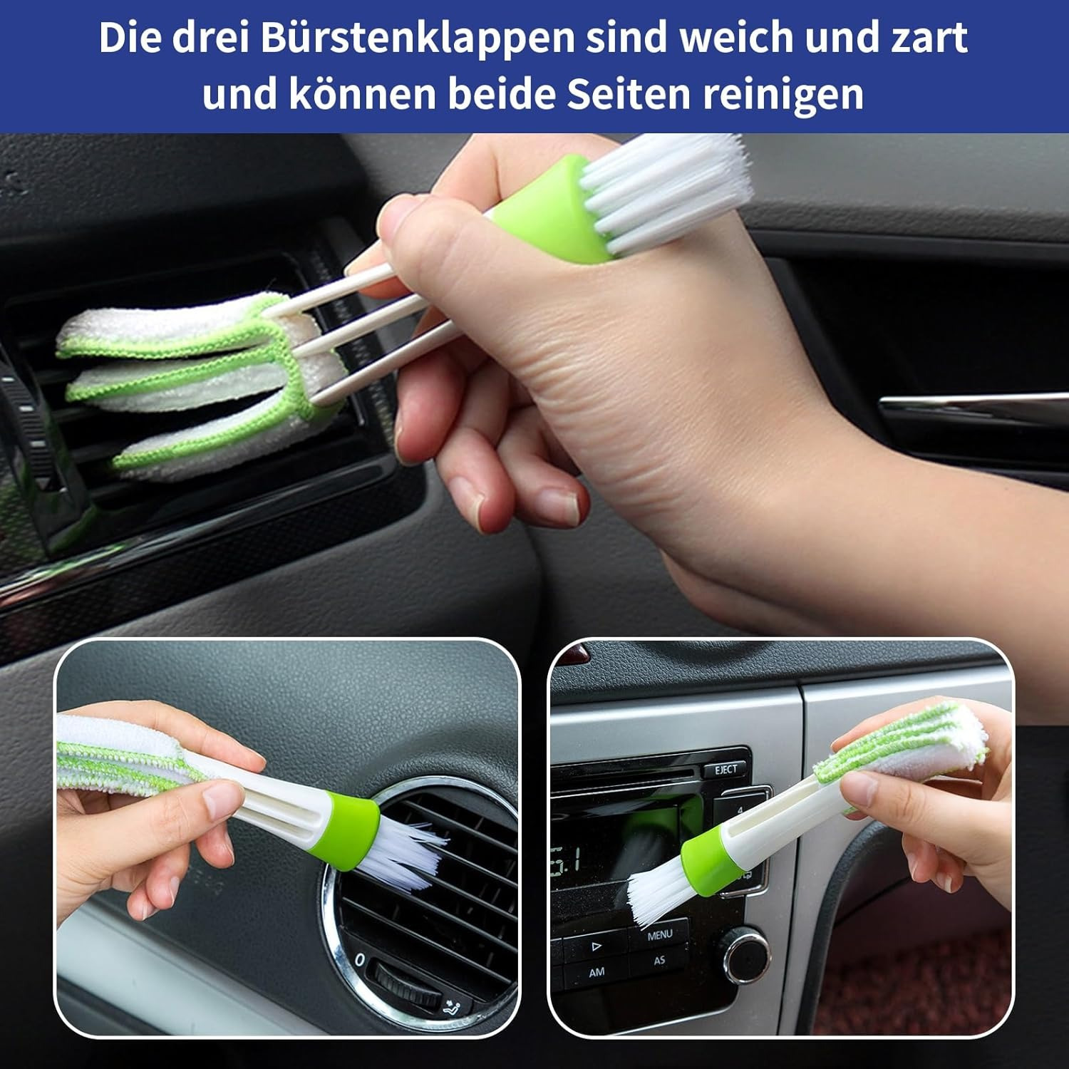 7-Piece Car Cleaning Kit With Telescopic Handle, Covers, And Vent Brush photo 2