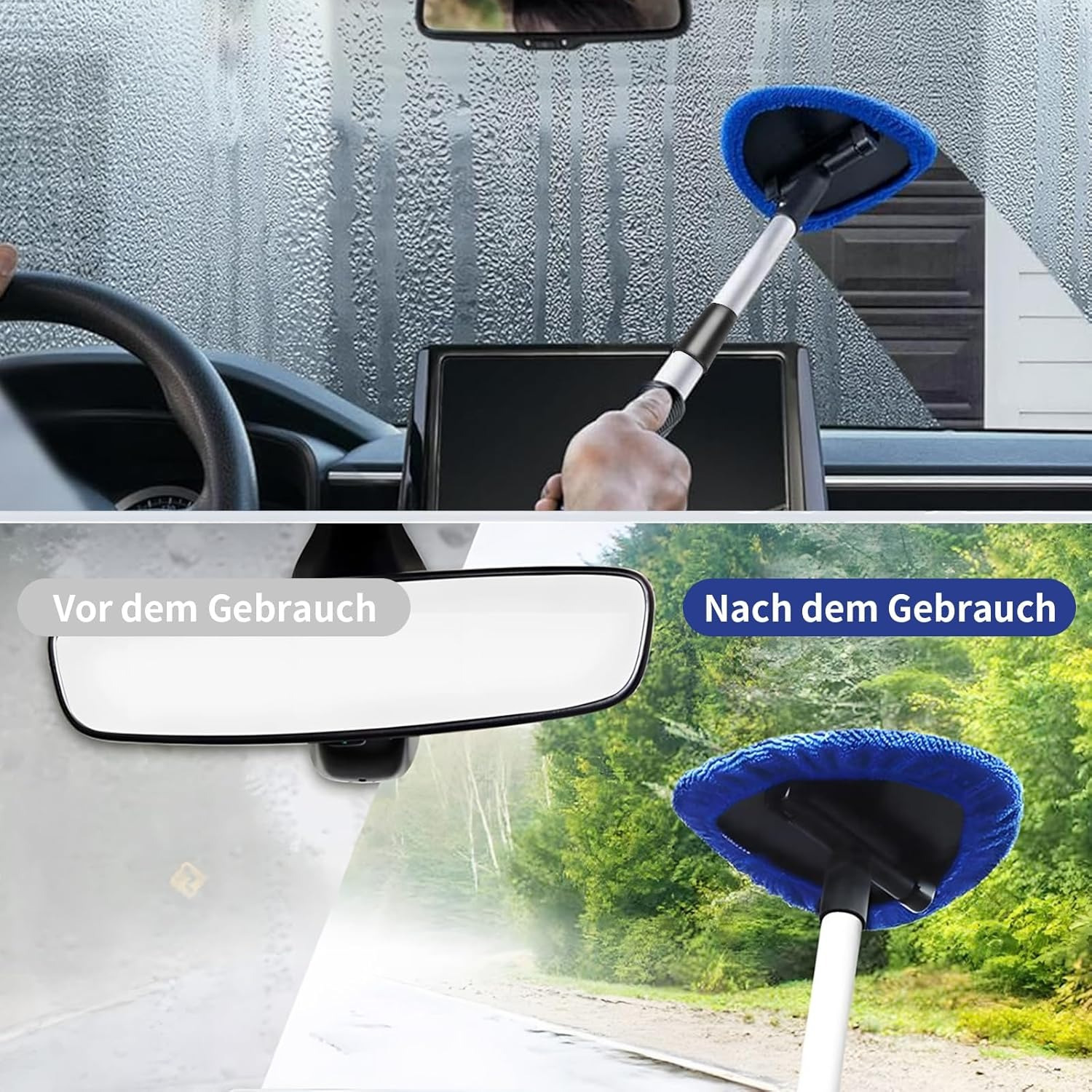 7-Piece Car Cleaning Kit With Telescopic Handle, Covers, And Vent Brush photo 4