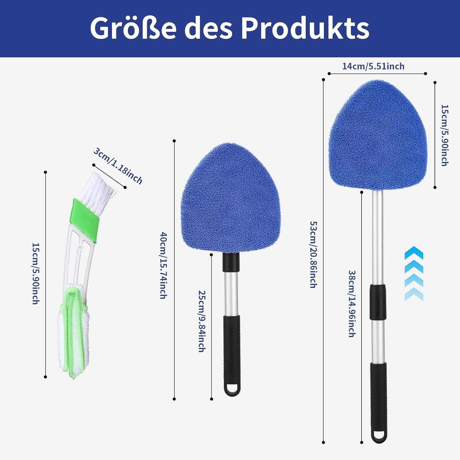 7-Piece Car Cleaning Kit With Telescopic Handle, Covers, And Vent Brush photo 5