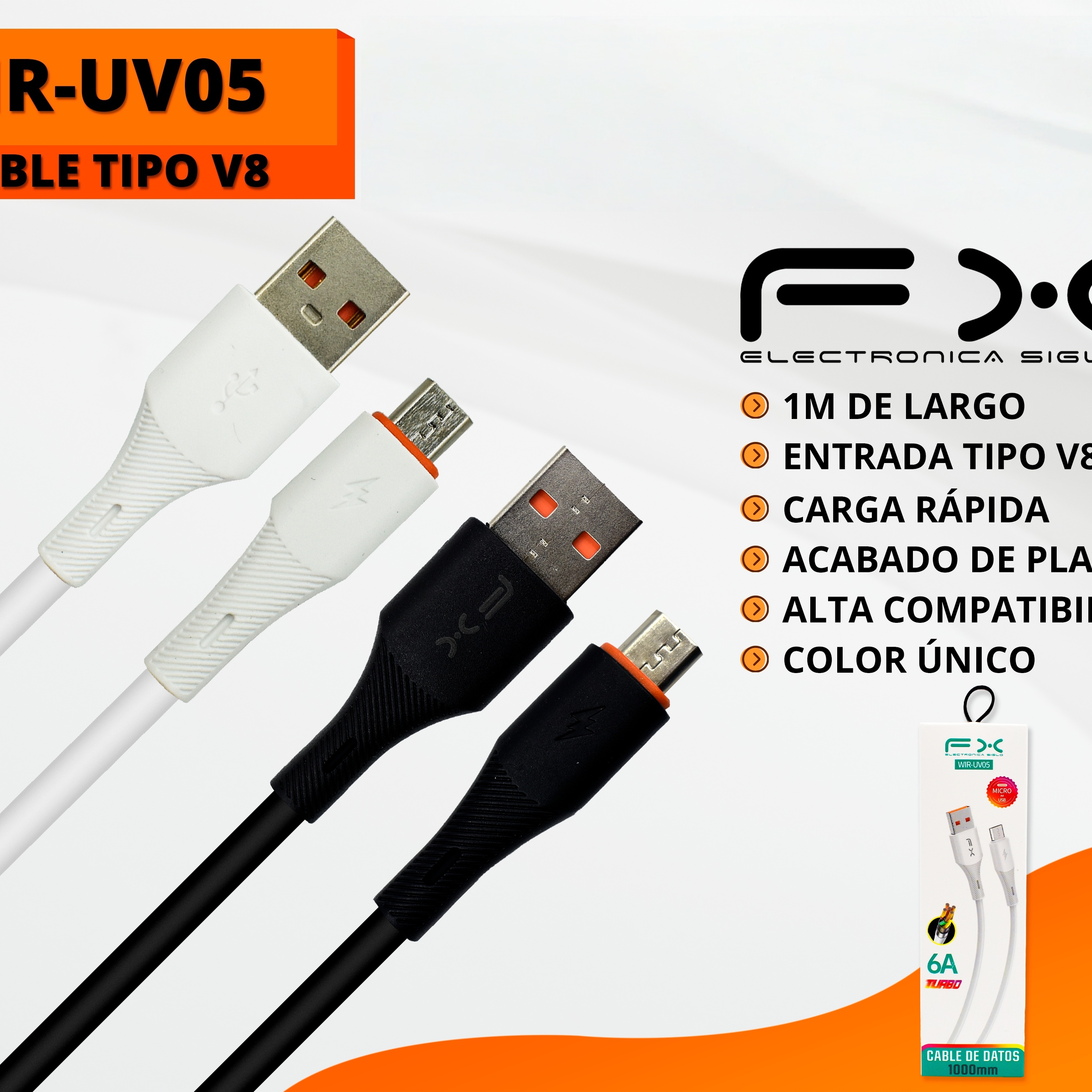 V8 Interface Micro Usb Charging Data Cable Black 1m photo 1