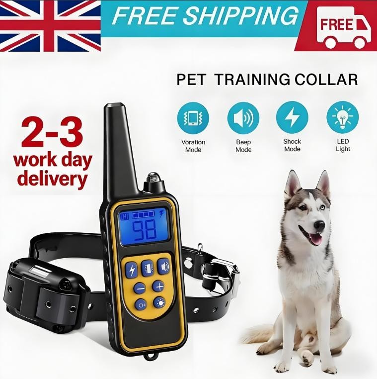 800M Electric Pet Dog Training E-Collar Anti-Bark Obedience Remote Control LCD photo 1