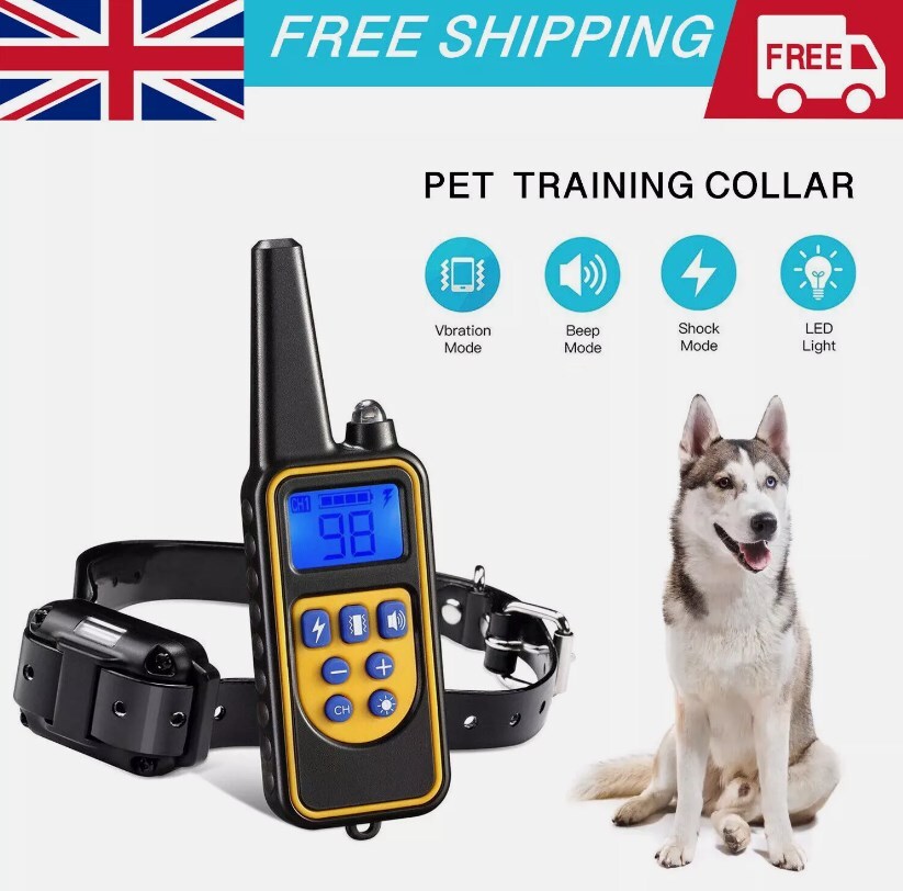 800M Electric Pet Dog Training E-Collar Anti-Bark Obedience Remote Control LCD photo 4