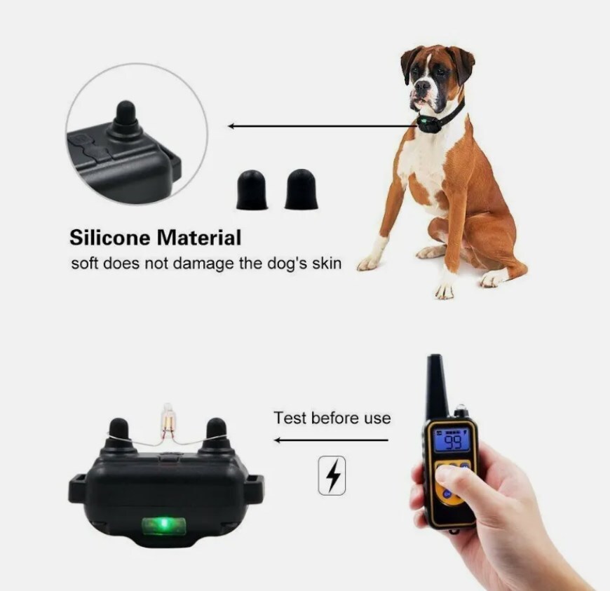 800M Electric Pet Dog Training E-Collar Anti-Bark Obedience Remote Control LCD photo 3