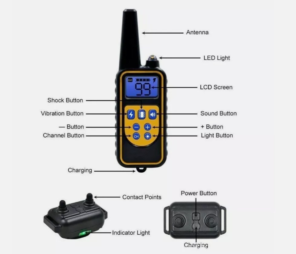 800M Electric Pet Dog Training E-Collar Anti-Bark Obedience Remote Control LCD photo 6