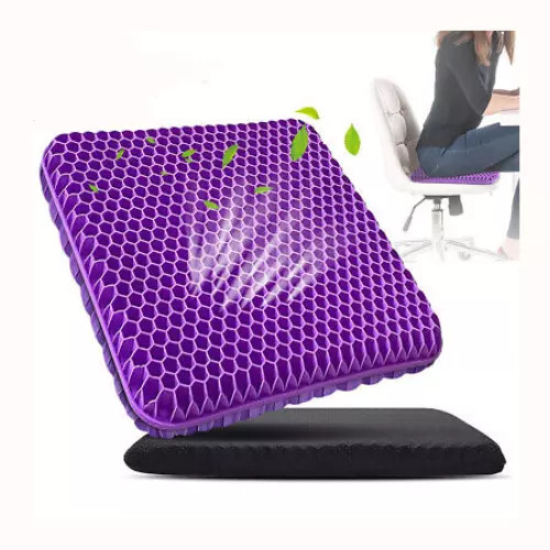 Honeycomb Breathable Gel Seat Cushion Cooling Double Thick Egg Sitting Pad Mat photo 4