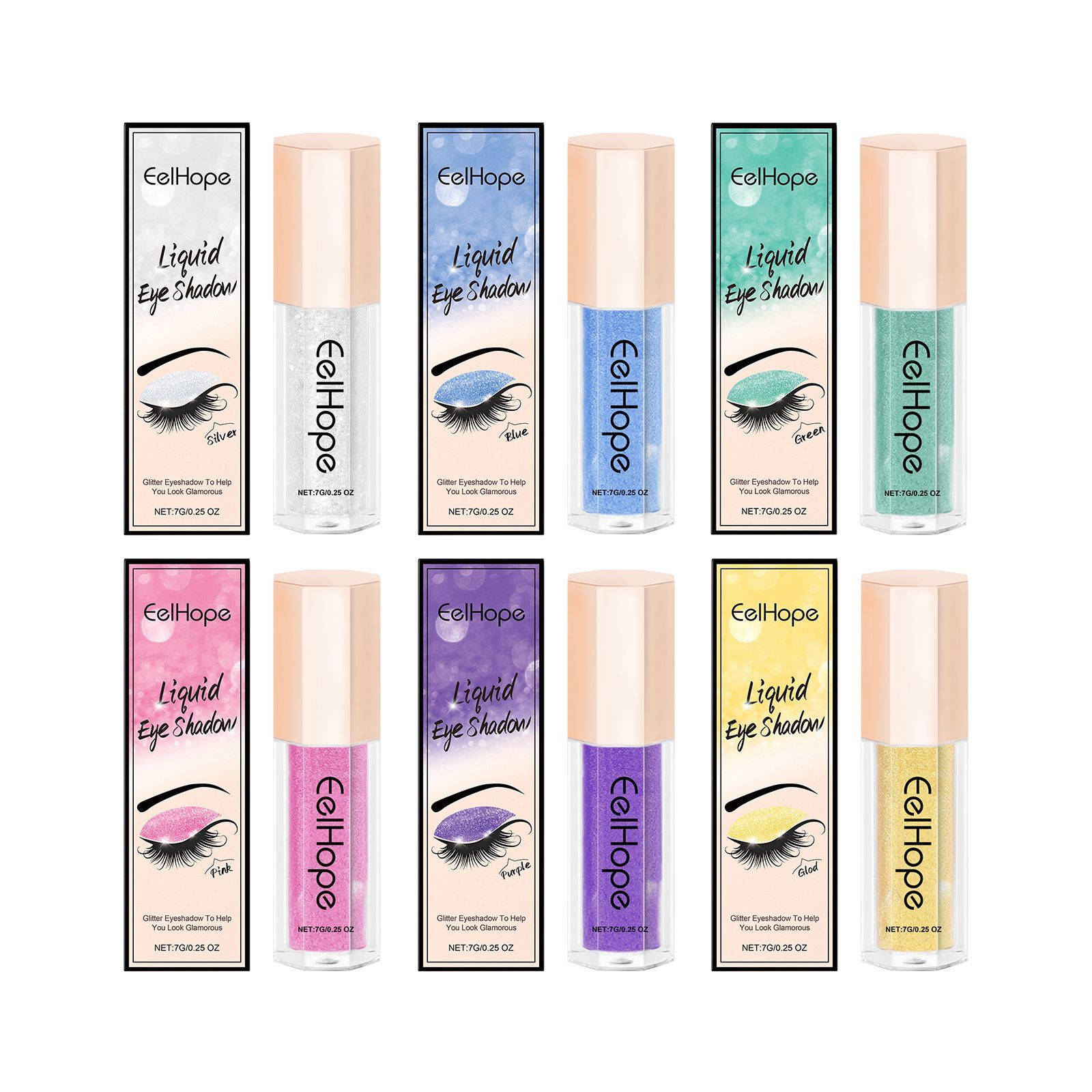 EELHOPE Shimmer Liquid Eyeshadow, Silver White, 7 g photo 7