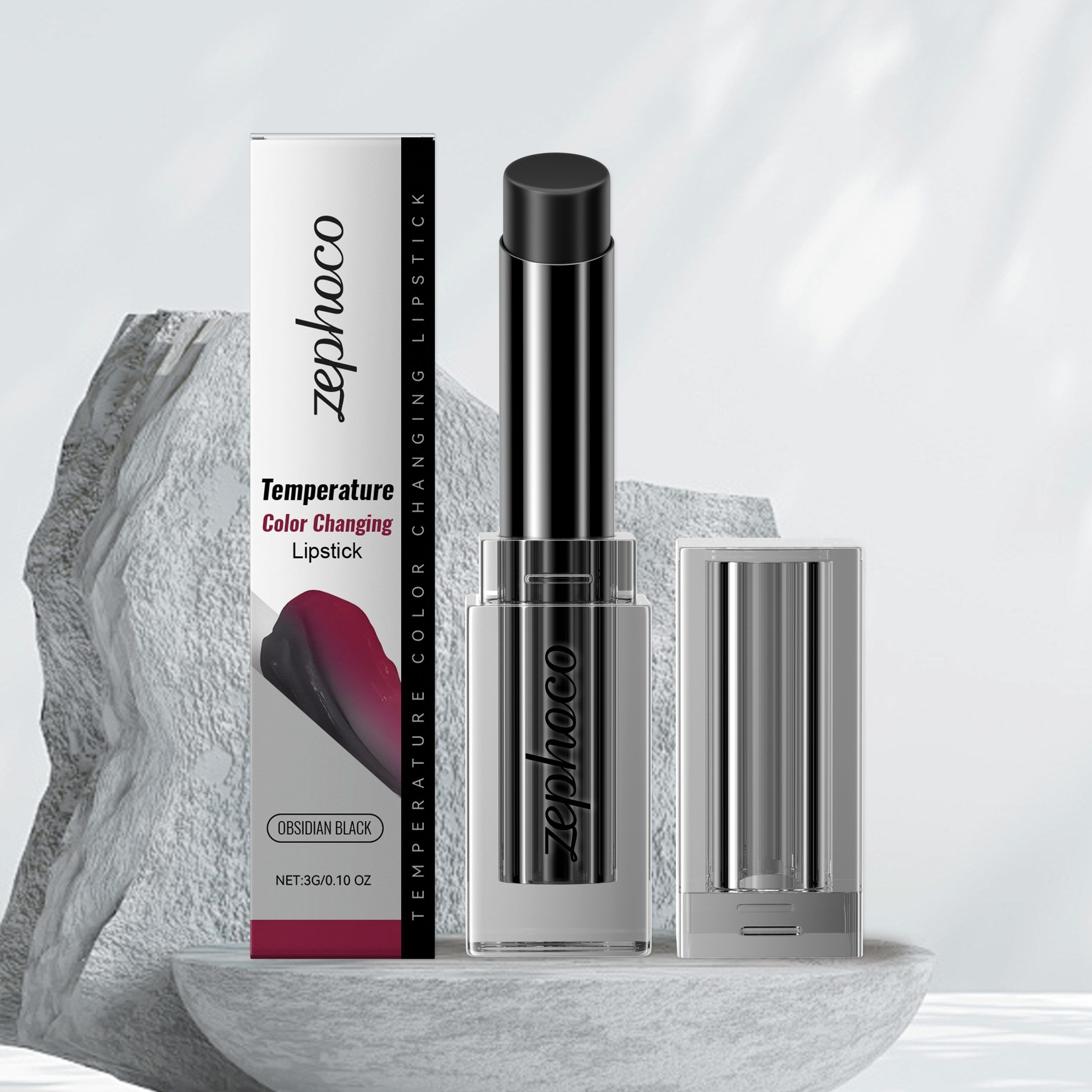 zephoco Tone-Adjusting Lipstick, Obsidian, 3 g photo 6