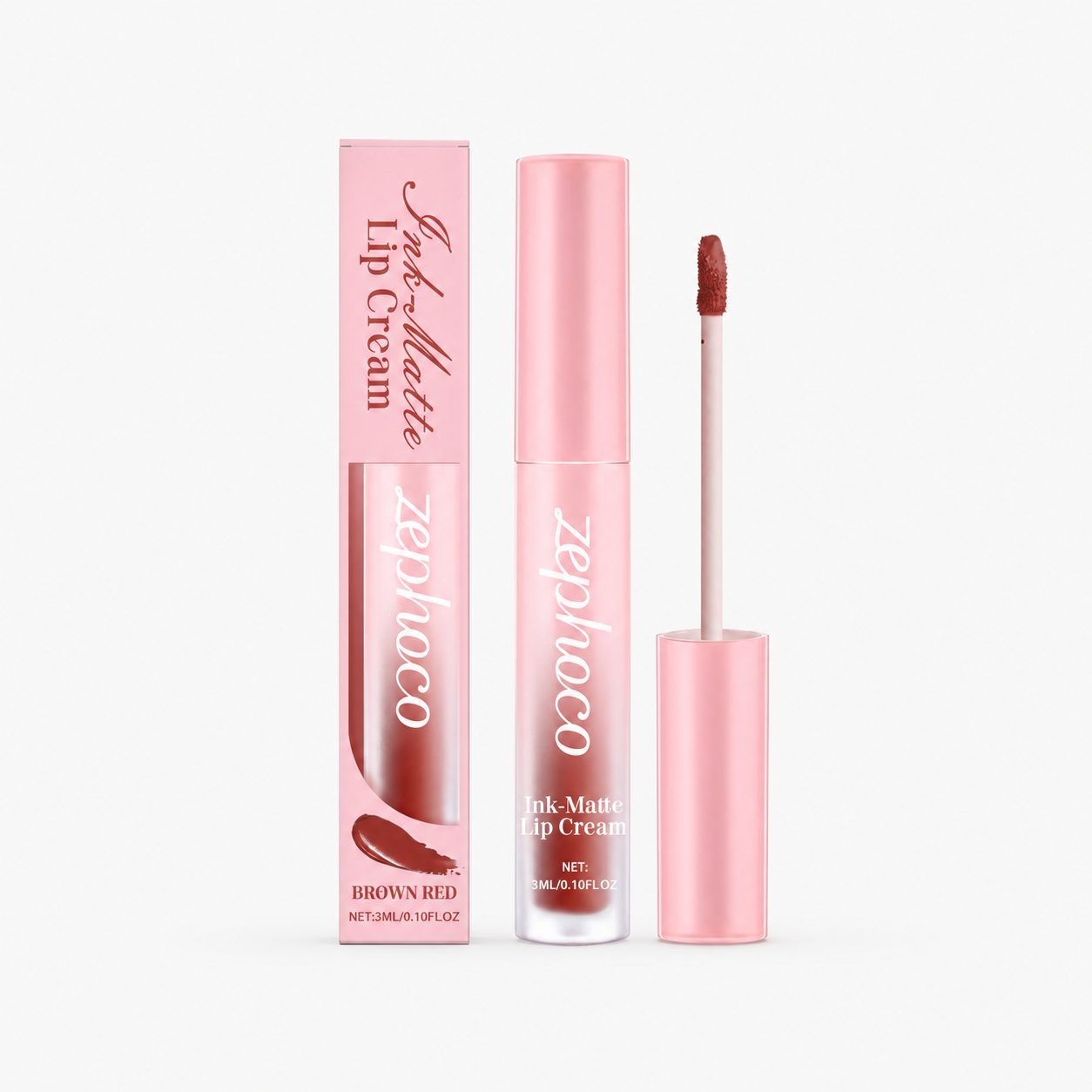 zephoco Matte Liquid Lip Color, Brown Red, 3 ml photo 1