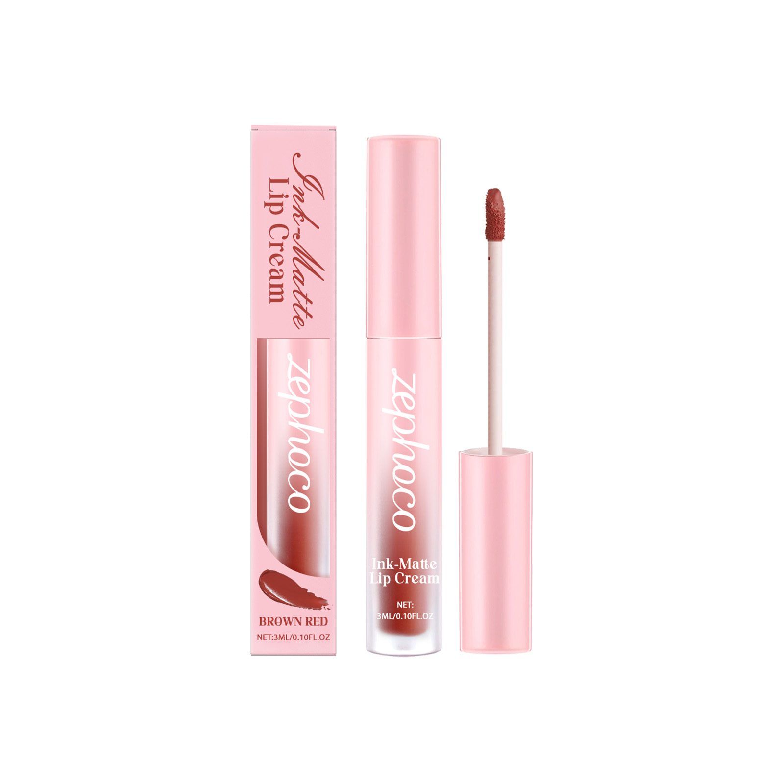 zephoco Matte Liquid Lip Color, Brown Red, 3 ml photo 8