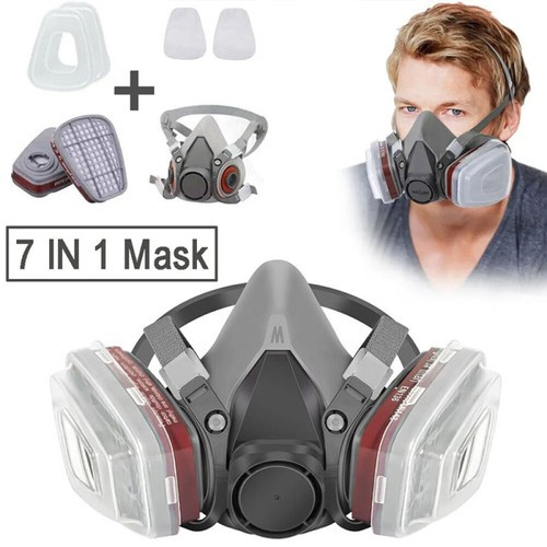 7 In 1Respirator Mask Suit Industry Painting Spray Dust Gas Mask  Respirator Mas photo 1