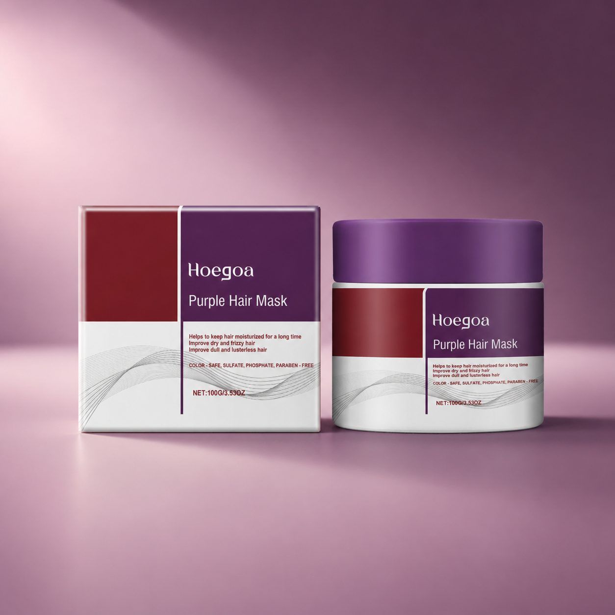 HOEGOA Purple Rinse-Off Hair Mask, 100 g photo 1