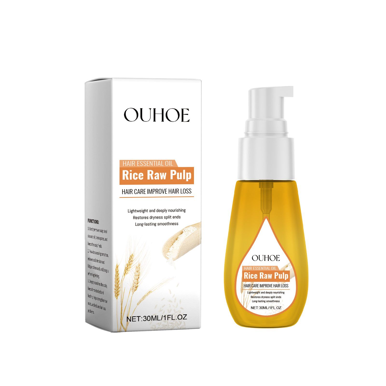 OUHOE Rice Water Hair Oil, 30 ml photo 1