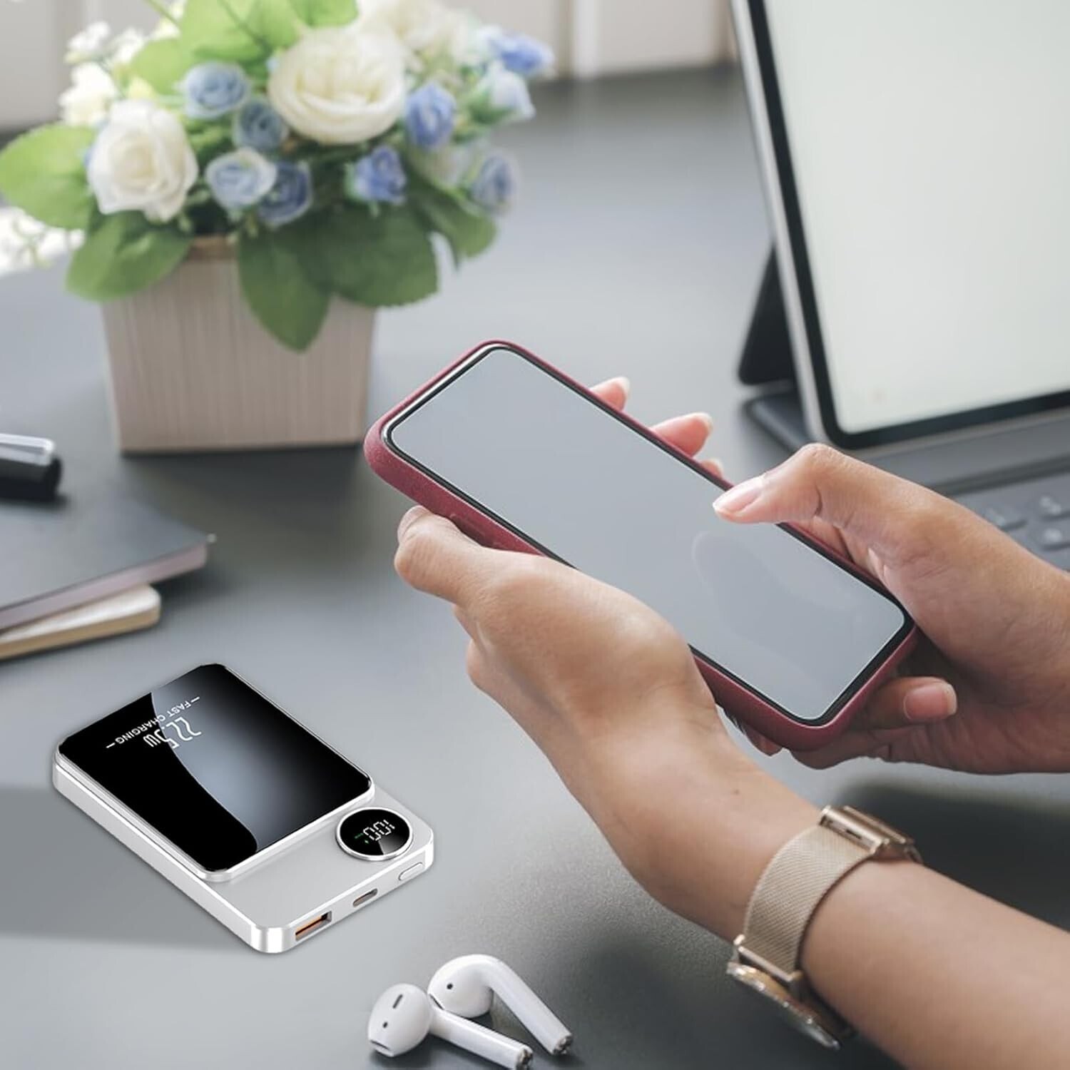 Magsafe Power Bank Portable Charger Magnetic Battery Pack For I Phone For S Amsung photo 5