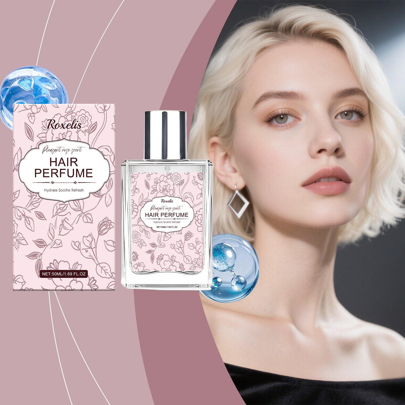 ROXELIS Rose Hair Fragrance Mist, 50 ml photo 6