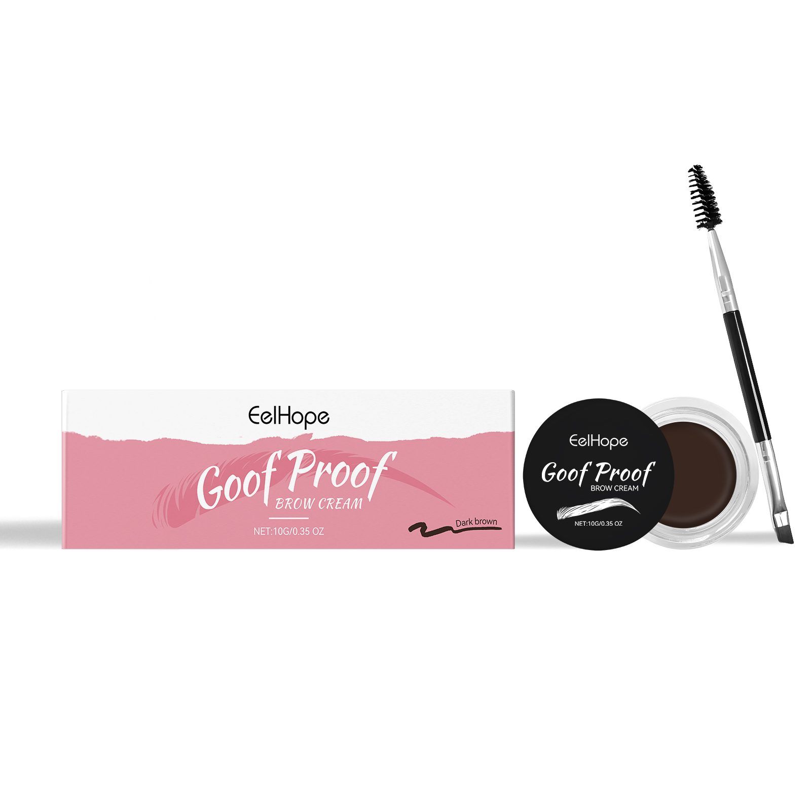 EELHOPE Deep Brown Brow Tint with Brush, 10 g photo 5
