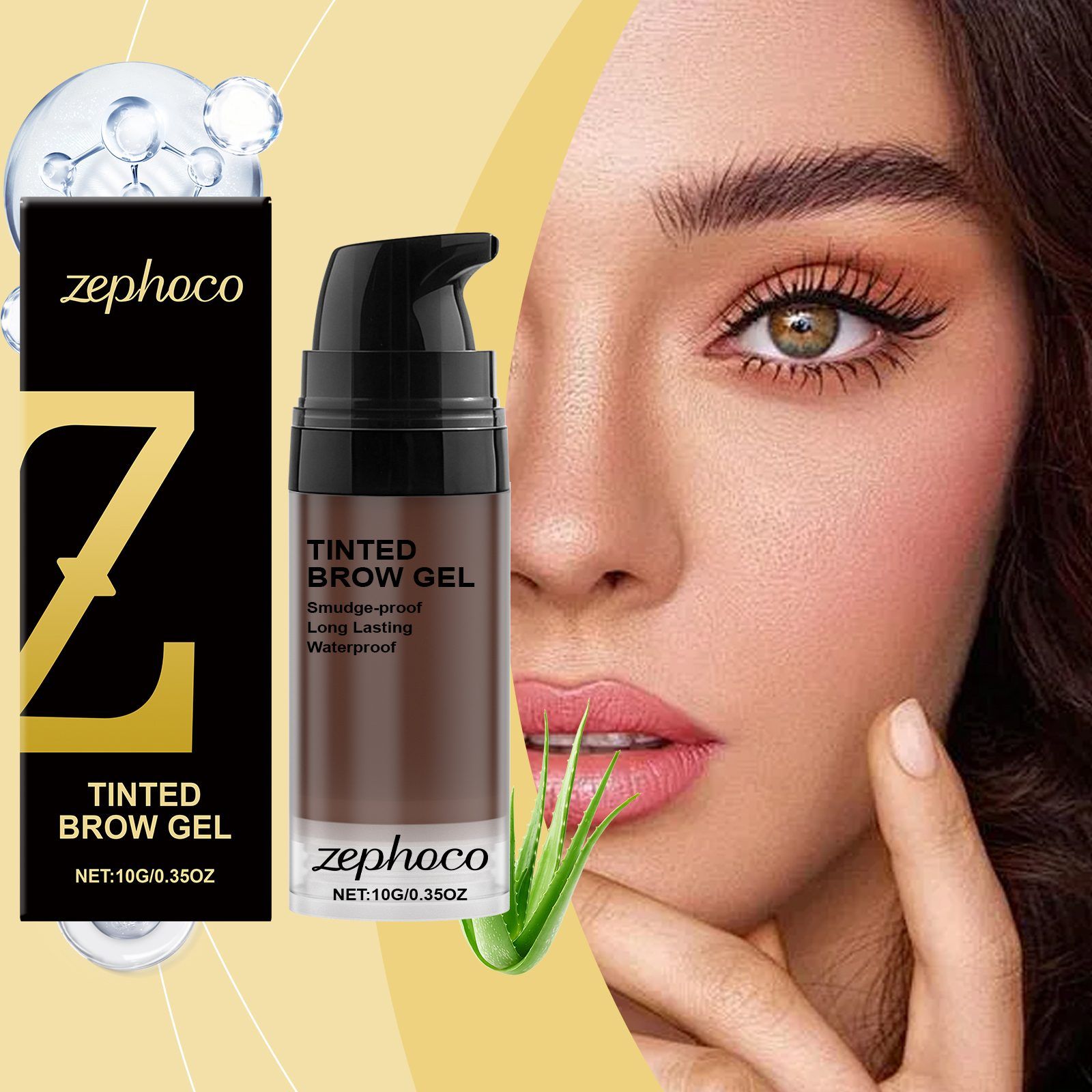 zephoco Long-Wear Brow Tint, Deep Brown, 10 g photo 2