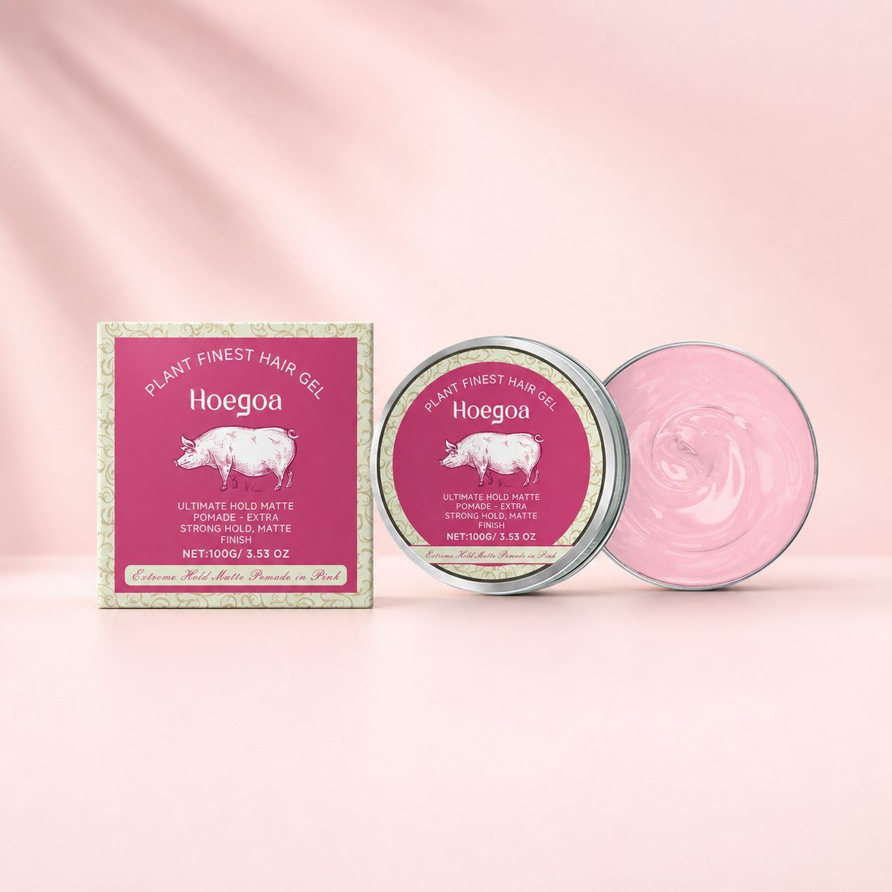 HOEGOA Pink Hair Styling Gel, 100 g photo 1
