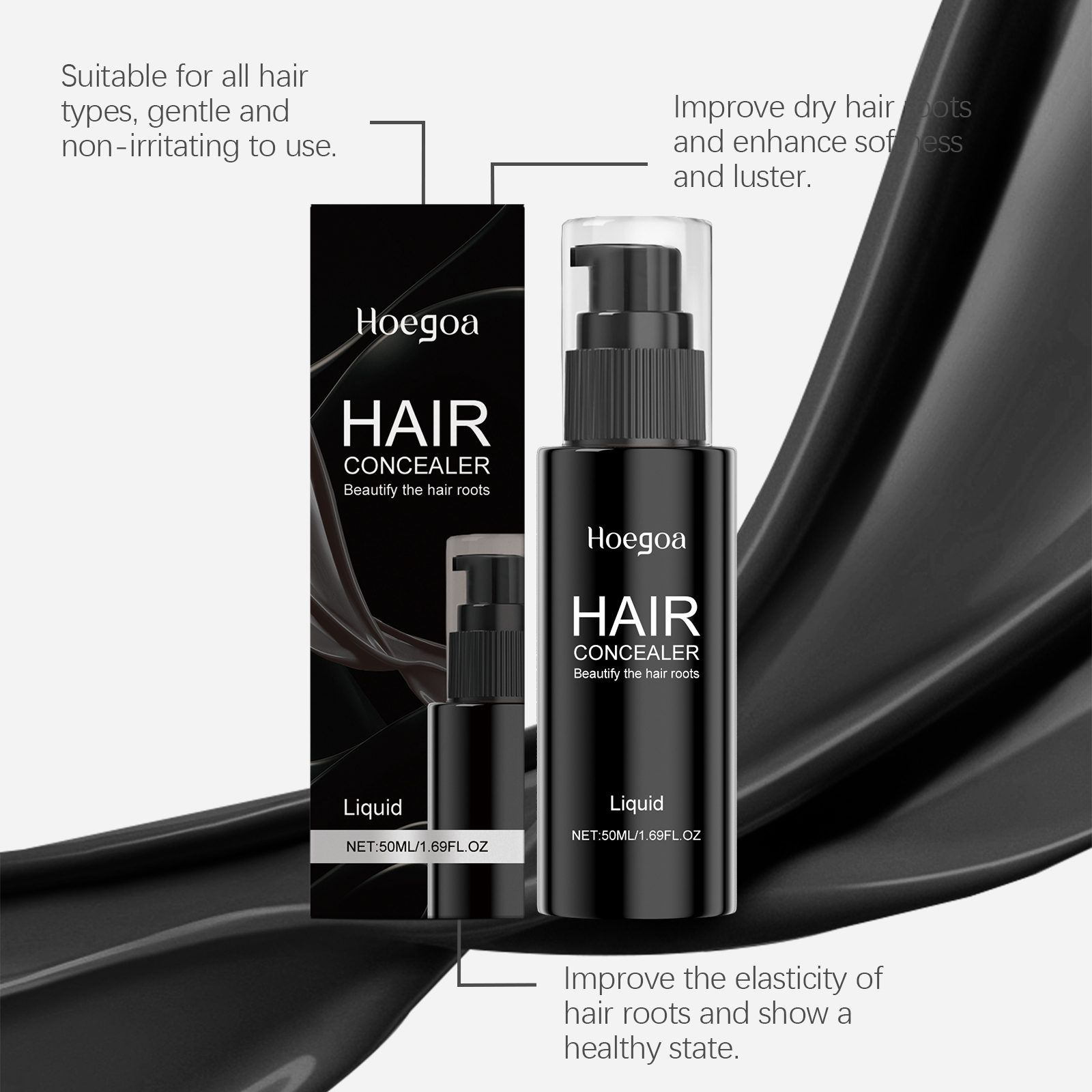 HOEGOA Temporary Hair Concealer Liquid, 50 ml photo 5