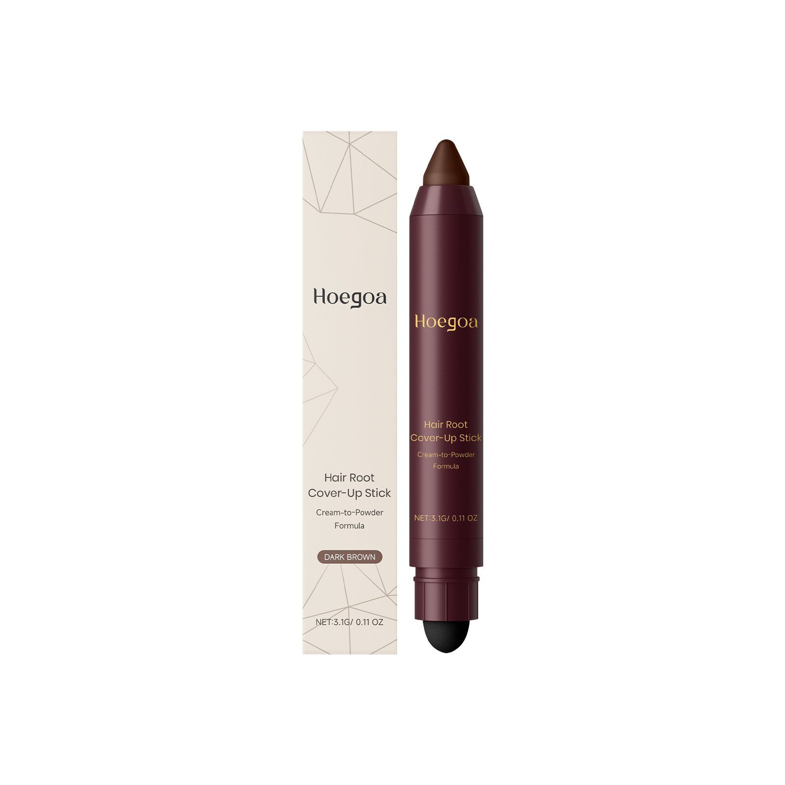HOEGOA Temporary Dark Brown Hair Color Stick, 3.1 g photo 1