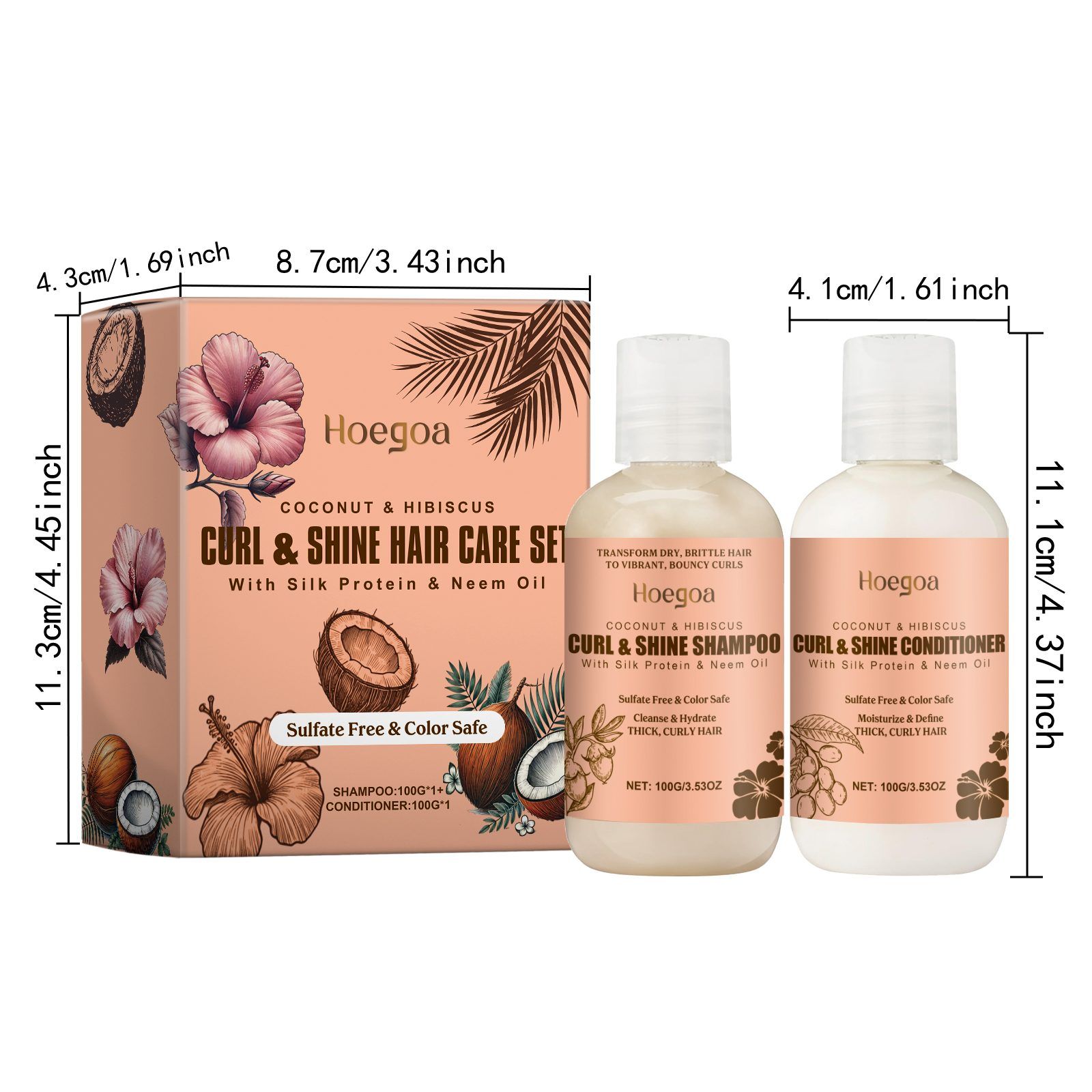 HOEGOA Coconut Shampoo and Conditioner Set, 2 x 100 g photo 6
