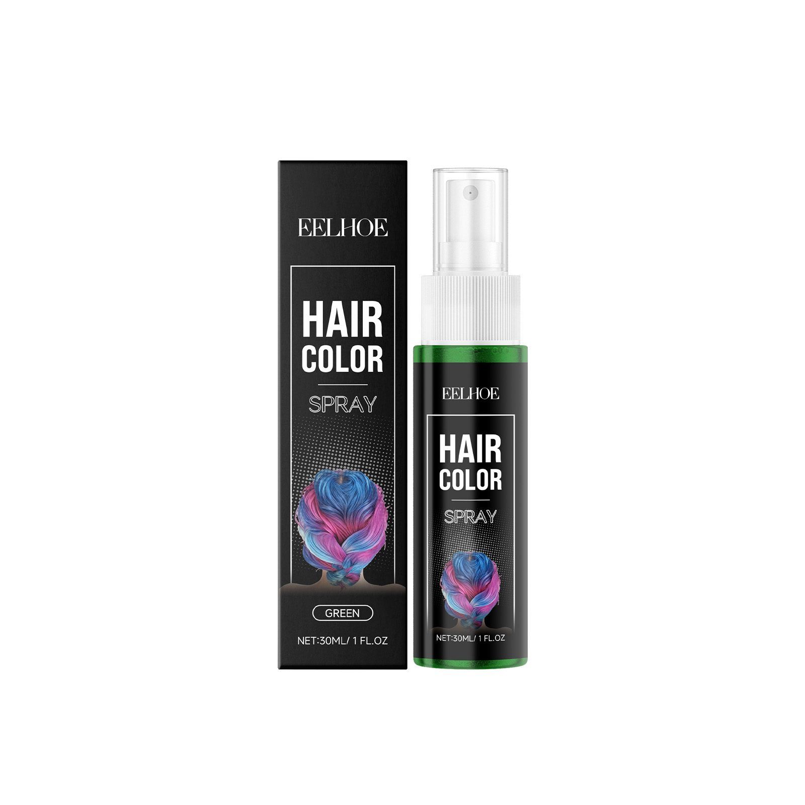 EELHOE Temporary Green Hair Color Spray 30 ml, 30 ml photo 7