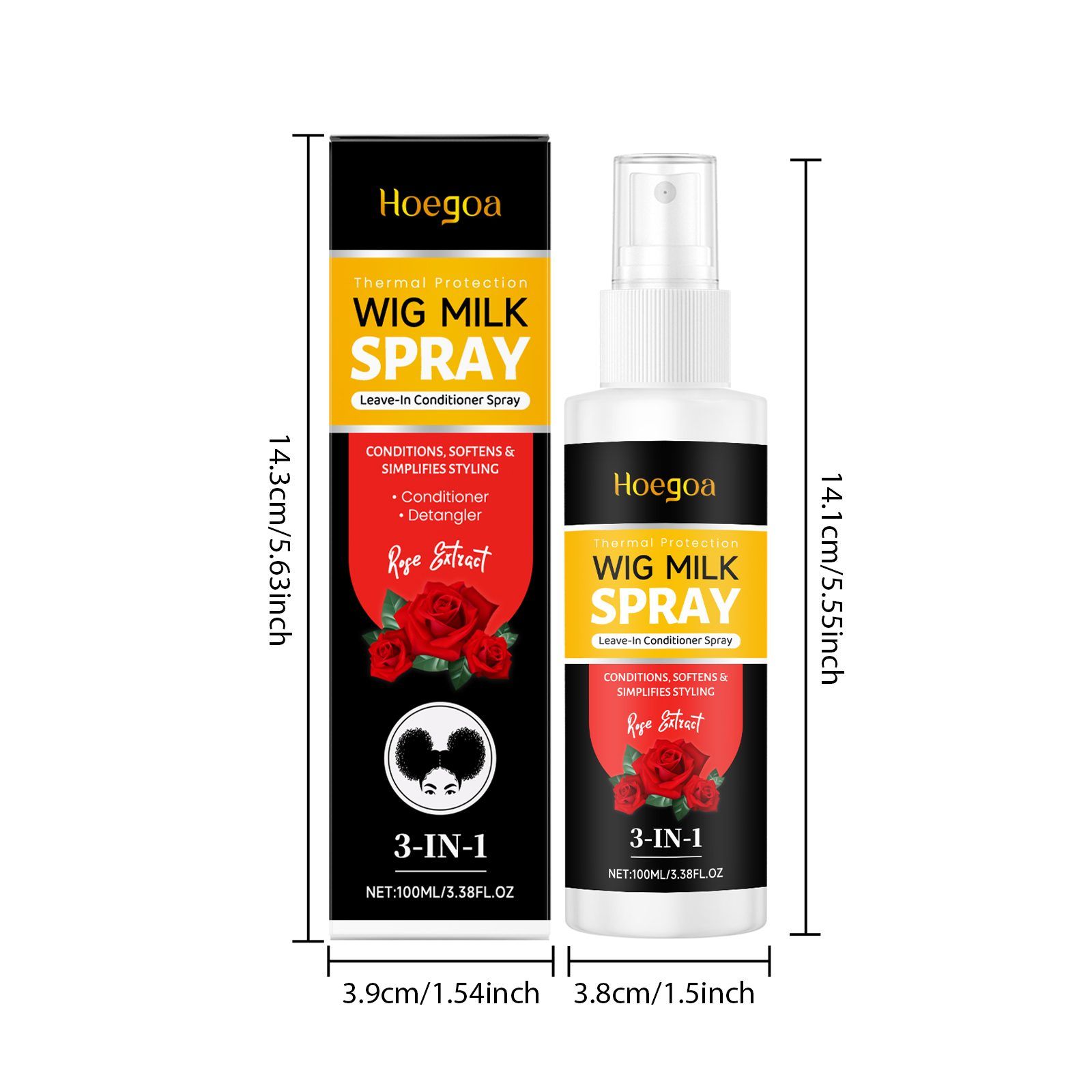 HOEGOA Leave-In Wig Care Spray, 100 ml photo 5