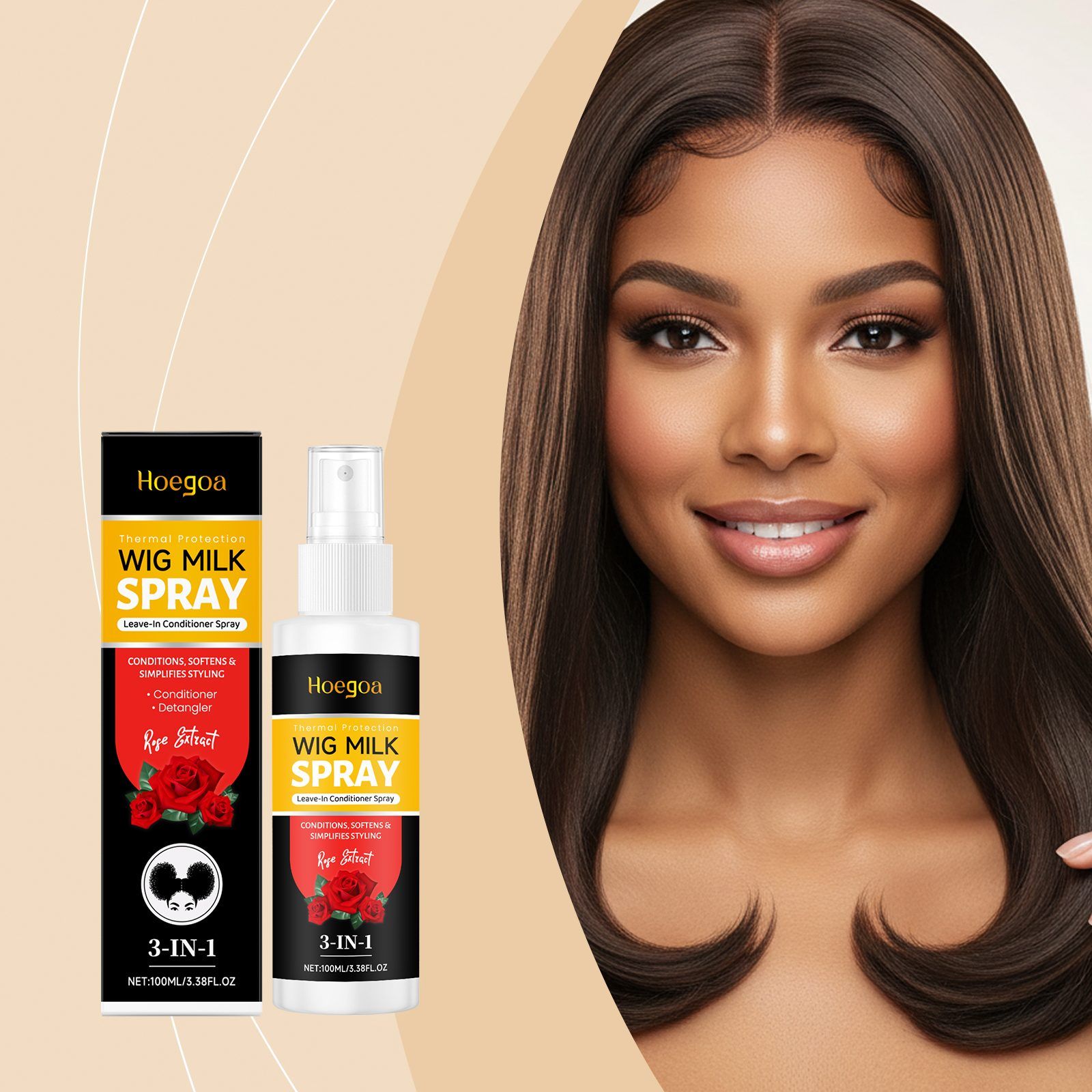 HOEGOA Leave-In Wig Care Spray, 100 ml photo 6