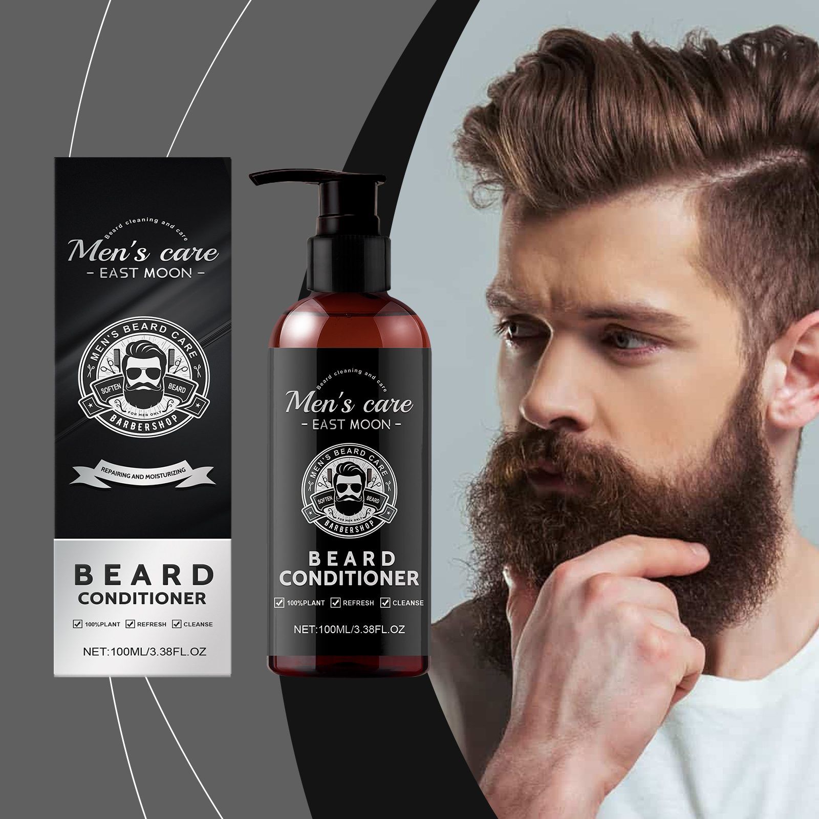 EAST MOON Men's Beard Conditioner 100 ml, 100 ml photo 5