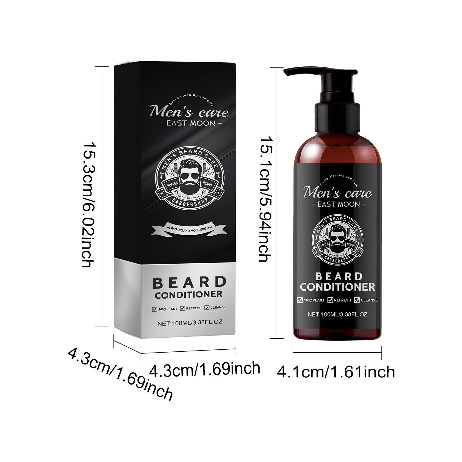 EAST MOON Men's Beard Conditioner 100 ml, 100 ml photo 4