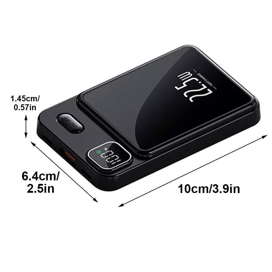 Silvery--9 000000mAh Power Bank Magnetic Battery Pack Wireless Charger For I Phone 16-15-14---silvery photo 5