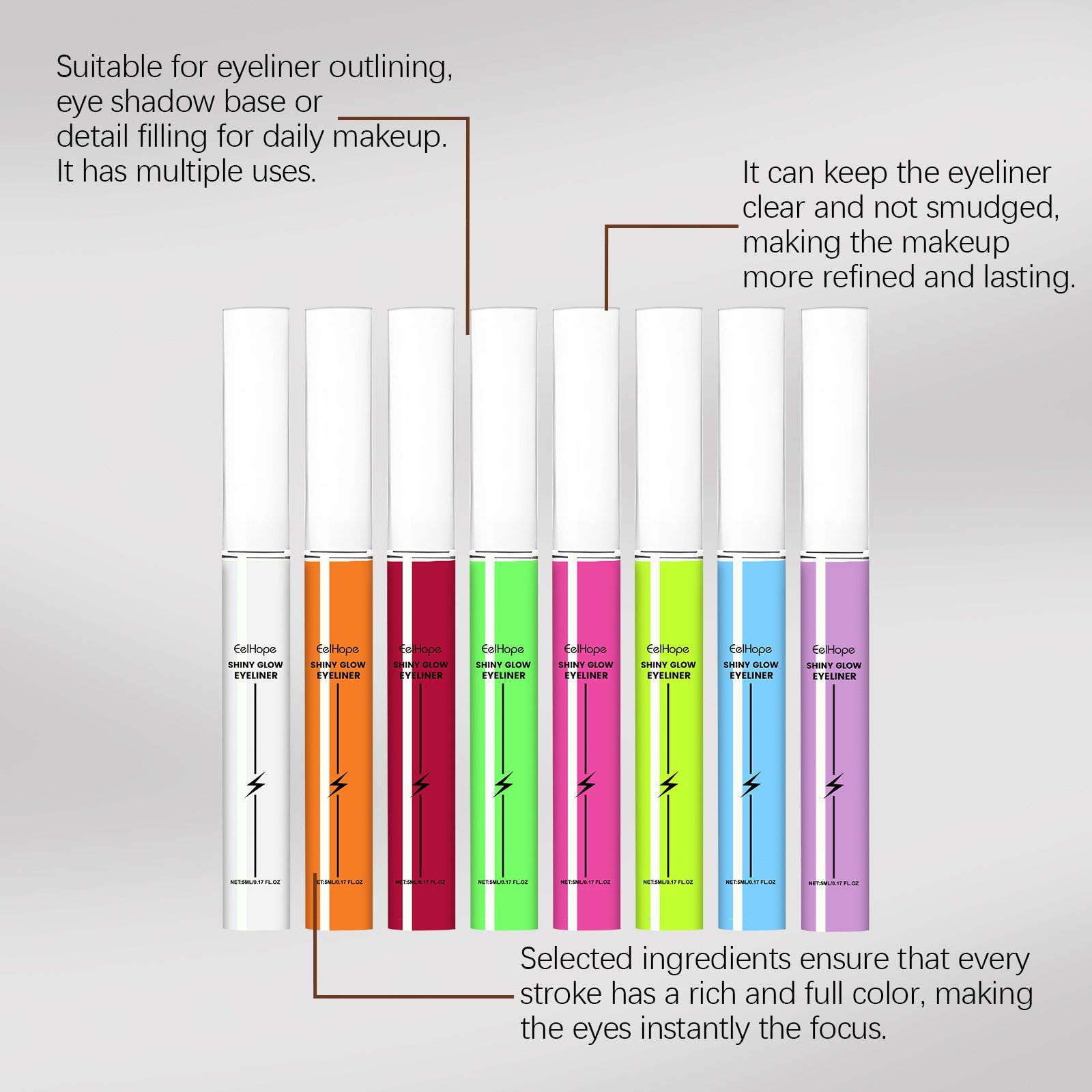 EELHOPE Liquid Eyeliner, Orange, 5 ml photo 6