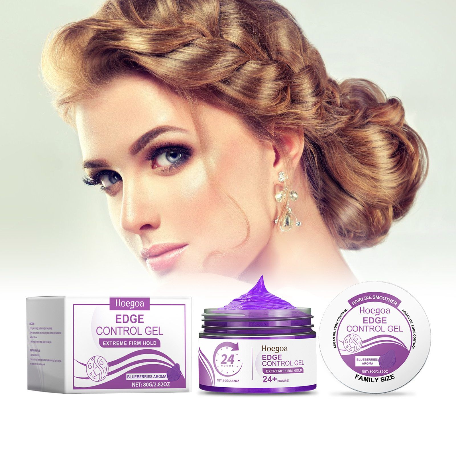HOEGOA Blueberry Aroma Edge Control Gel, 80 g photo 3