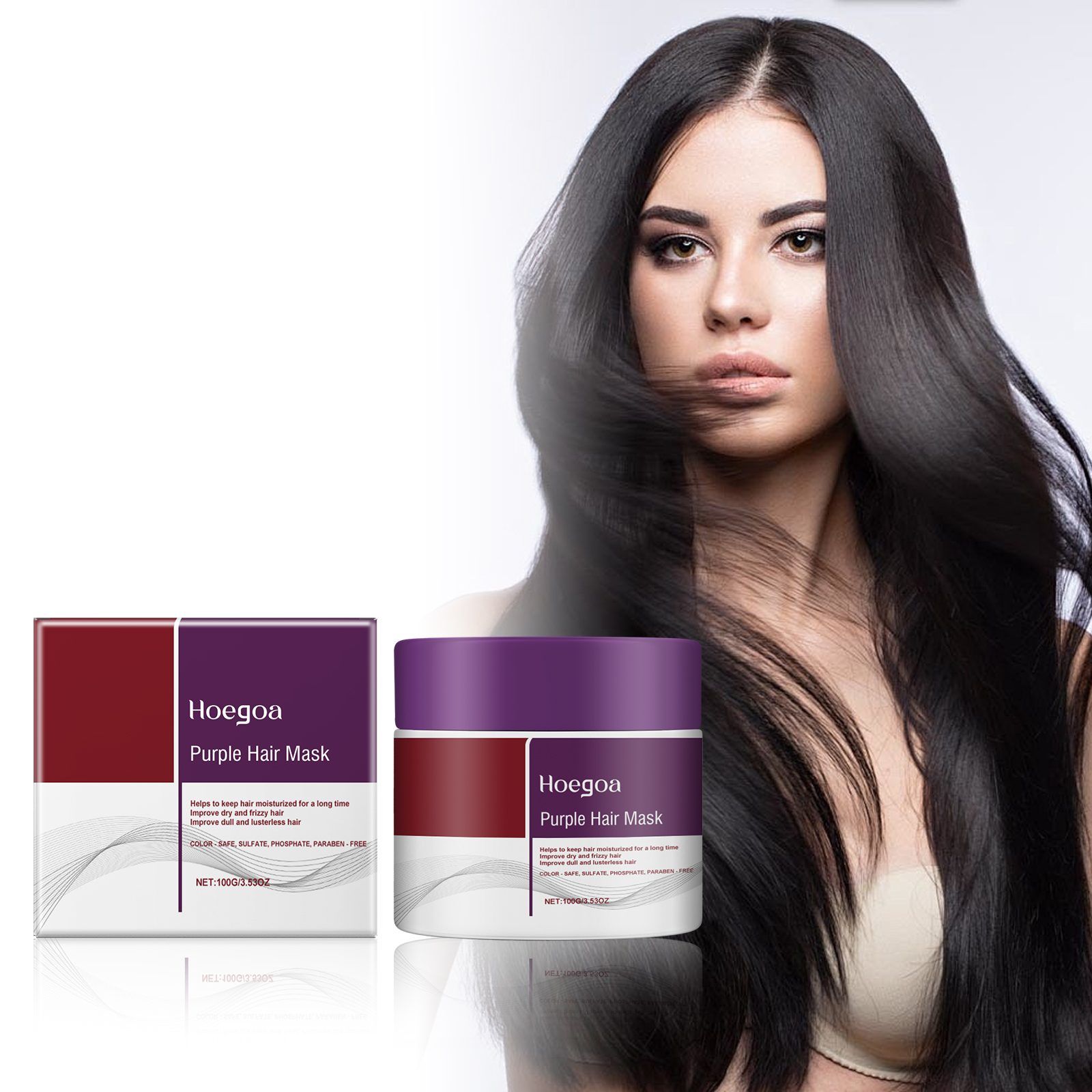 HOEGOA Purple Rinse-Off Hair Mask, 100 g photo 3
