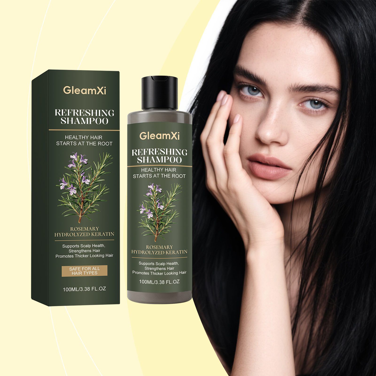 GleamXi Rosemary Shine-Care Shampoo, 100 ml photo 8