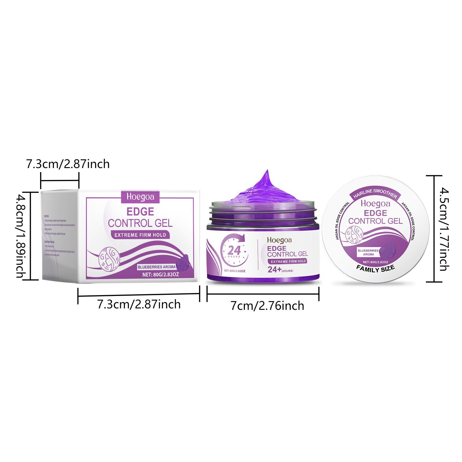 HOEGOA Blueberry Aroma Edge Control Gel, 80 g photo 5