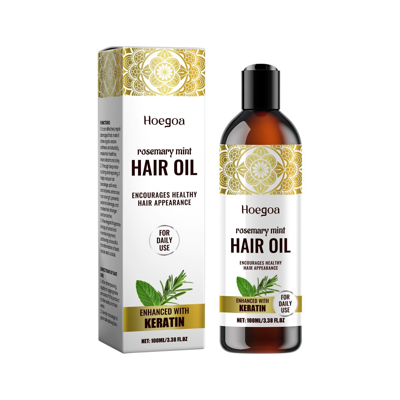 HOEGOA Rosemary Mint Hair Oil, 100 ml photo 1
