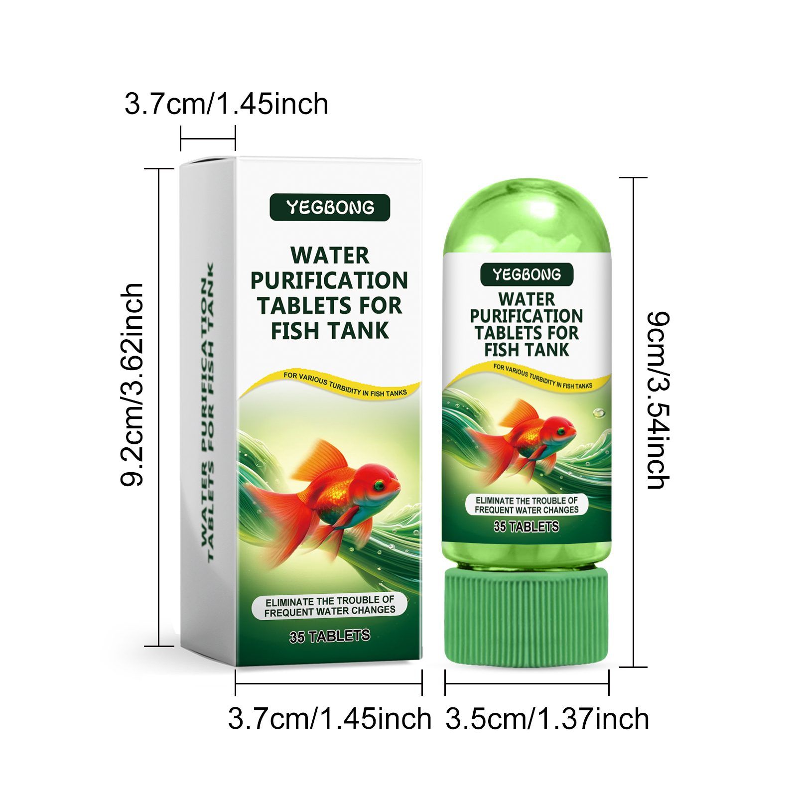 YEGBONG Aquarium Water Treatment Tablets, 35 Pieces photo 3