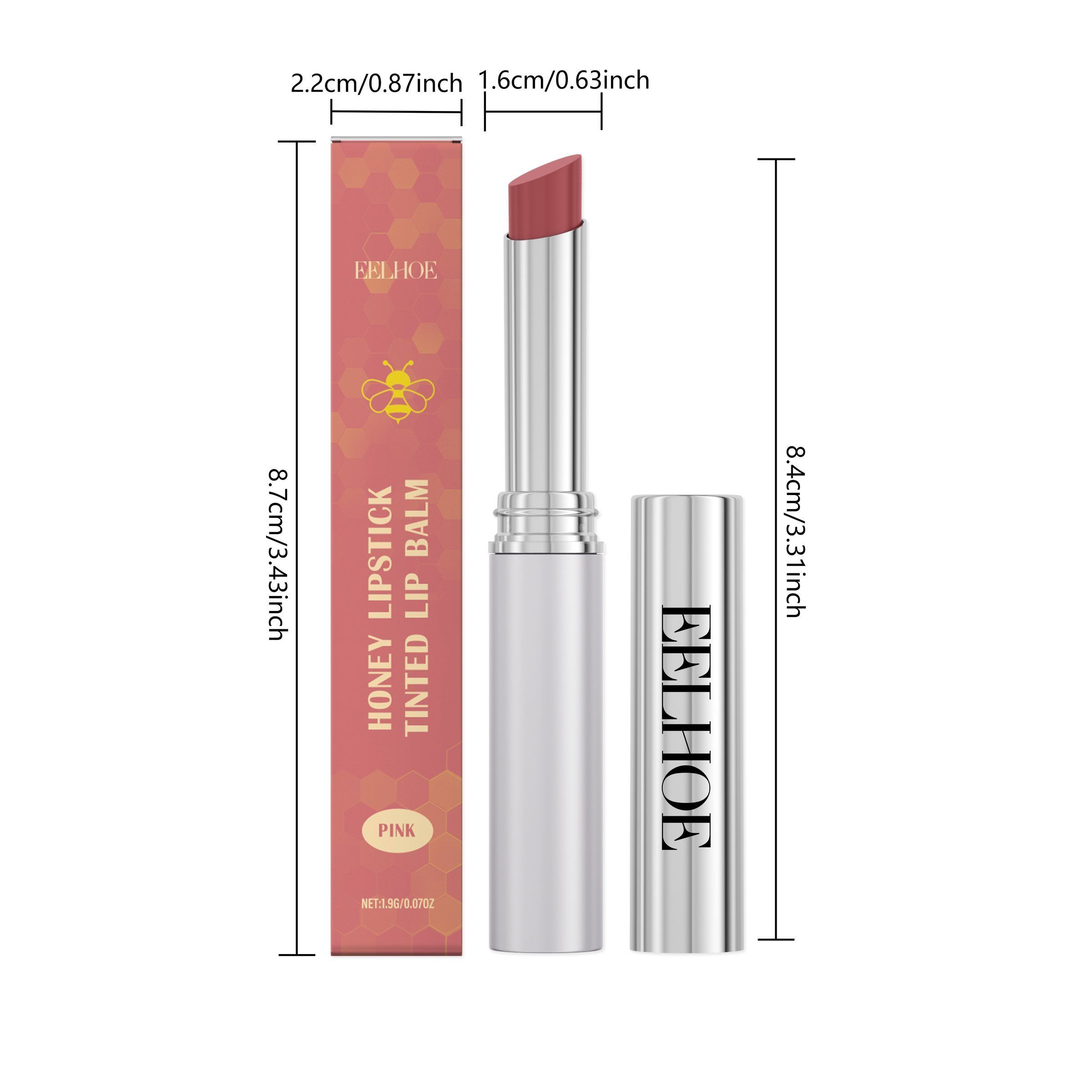 EELHOE Moisturizing Honey Lip Balm, Pink, 1.9 g photo 7